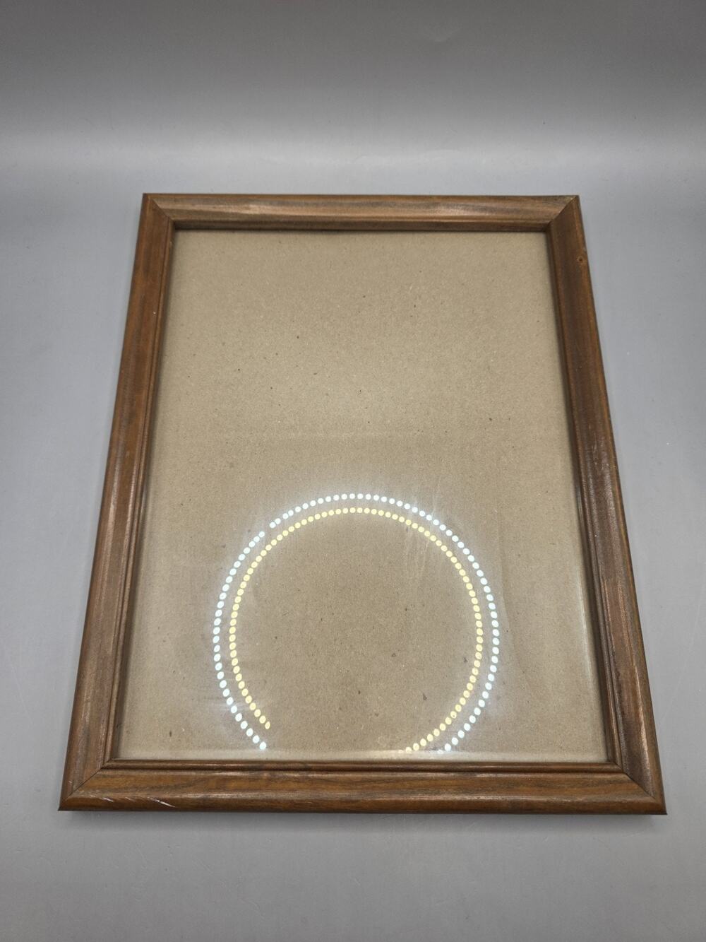 Vintage Thin Brown Wood Picture Frame 8.5x11 Document Diploma Certificate Wall